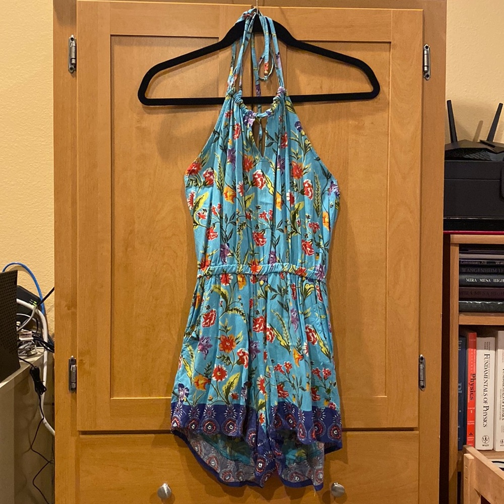Floral halter romper